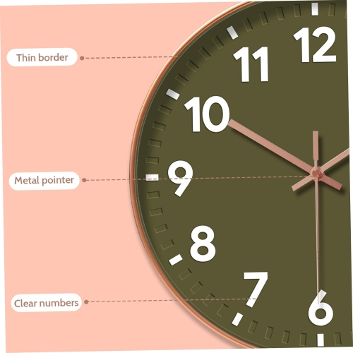 Wall Clocks Battery Operated,12” Large Wall Clock for Living Room Bedroom Classroom Decor,Kitchen Clock,Modern Wall Clock,Non-Ticking Silent Clock