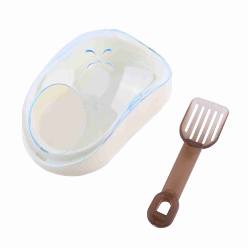 Litière de salle de bain en plastique transparent avec écureuil et pelle PET Hamster