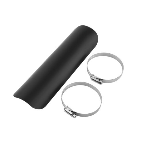 Image 1 of 8.. Universal Motorcycle Exhaust Pipe Heat shield Muffler Staight Cover Black