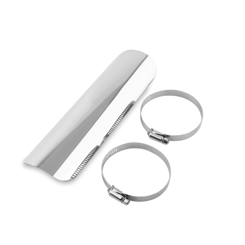 Image 1 of 7.. Universal Motorcycle Exhaust Pipe Heat shield Muffler Staight Cover Silver