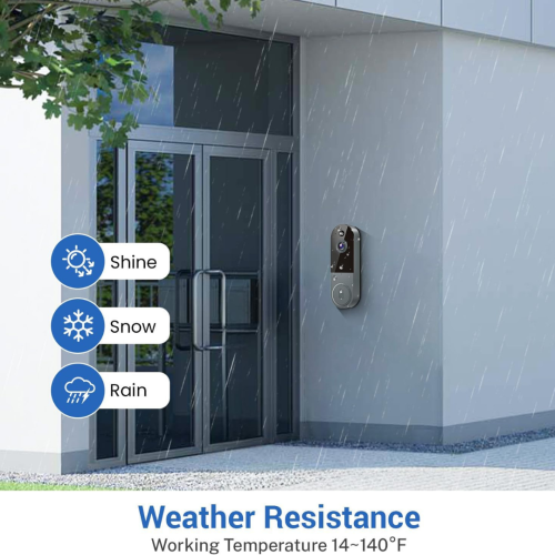 1080P Smart Video Doorbell Camera with Chime, Intelligent AI Human Detection, Cloud Storage, Two-Way Audio, IR Night Vision, Live View, Wide Angle