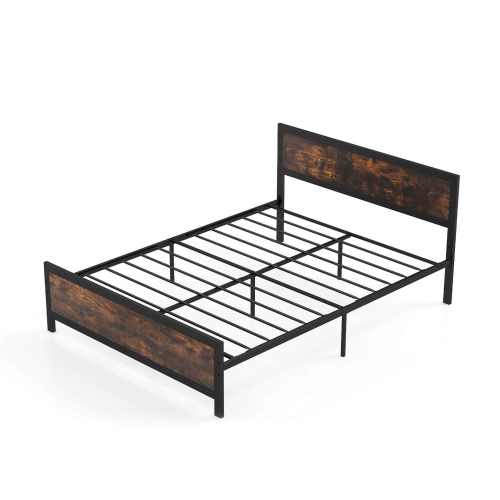 Costway Twin/Full/Queen Size Metal Bed Frame with Headboard & Footboard Metal Slats Support