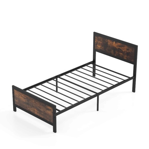 Costway Twin/Full/Queen Size Metal Bed Frame with Headboard & Footboard Metal Slats Support