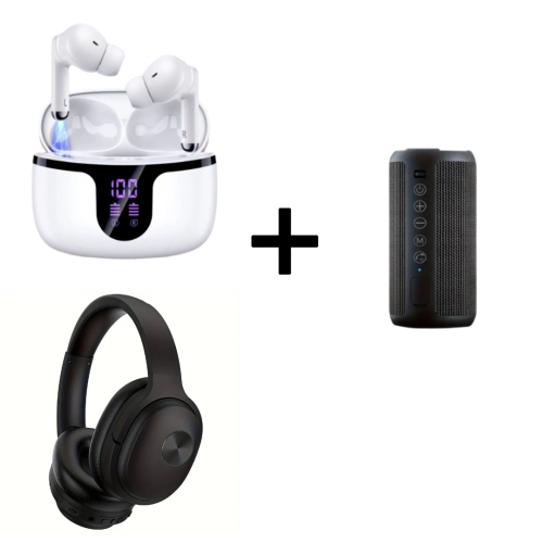Wireless Earphones, ANC Headphones, and 24W Portable Speaker with RGB Lights and 30H Playtime
