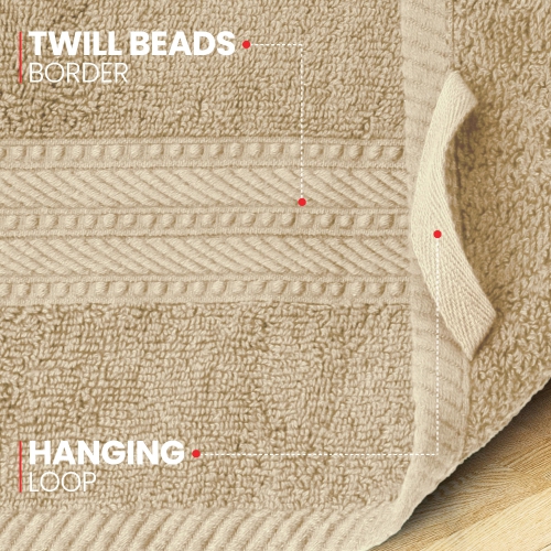 Canadian Linen Everest – Serviettes de bain de luxe, 27 x 54 po, paq. 4, serviettes de bain légères, séchage rapide, absorbantes 100 % coton,