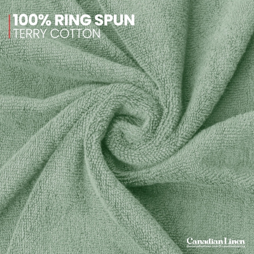 Canadian Linen Everest – Serviettes de bain de luxe, 27 x 54 po, paq. 4, ensemble de serviettes légères à séchage rapide, absorbantes de coton,