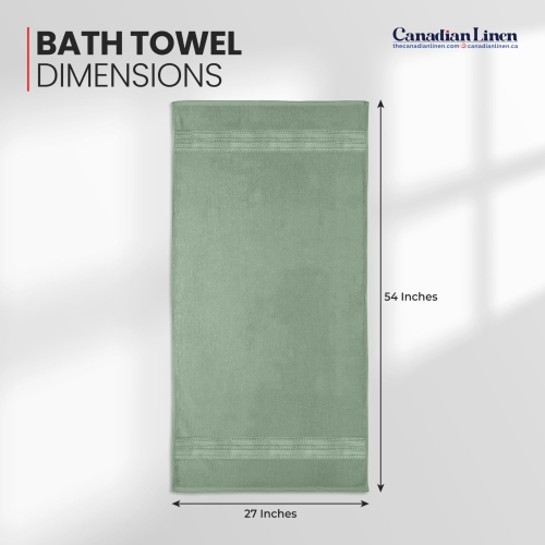 Canadian Linen Everest – Serviettes de bain de luxe, 27 x 54 po, paq. 4, ensemble de serviettes légères à séchage rapide, absorbantes de coton,