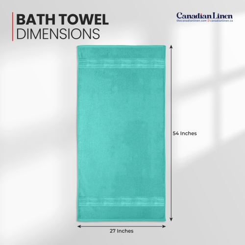 Canadian Linen Everest Luxury – Serviettes de bain, 27 x 54 po, paq. 4, doux absorbant, poids léger, coton épais, séchage rapide, salons de