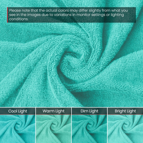 Canadian Linen Everest Luxury – Serviettes de bain, 27 x 54 po, paq. 4, doux absorbant, poids léger, coton épais, séchage rapide, salons de