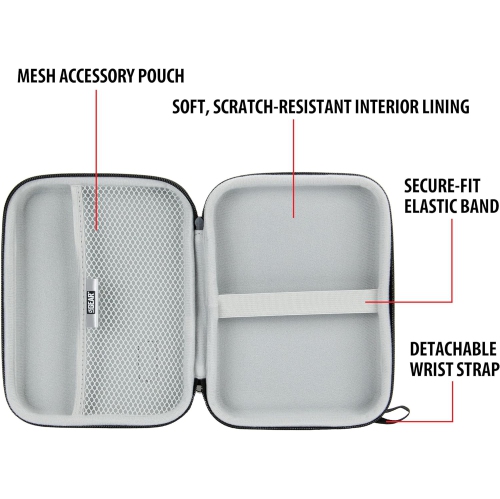 USA GEAR Insulin Travel Case - Diabetic Bag with Protective Hard Shell Exterior, Zipper and Wrist Strap - Diabetic Travel Case Holds Insulin,