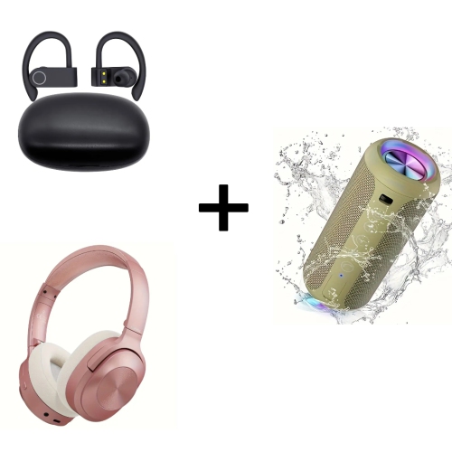 75H Wireless Earbuds with ANC, Hi-Res Audio, 40H Headphones, and 24W Waterproof Speaker with RGB Lights for Travel and Outdoor Use