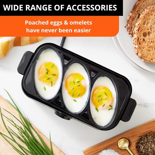 Krups Simply Electric Egg Cooker – 6 Egg Capacity, Hard, Medium, Soft Boiled, Poached, Scrambled, Omelets, Black