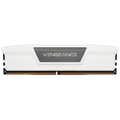 Mémoire DDR5 64 Go (2 x 32 Go) 6000 MHz Vengeance de Corsair pour PC (CMK64GX5M2B6000Z30W) - Blanc