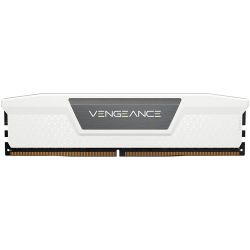 Mémoire DDR5 32 Go 6000 MHz Vengeance de Corsair pour PC (CMK32GX5M2E6000Z36W) - Blanc