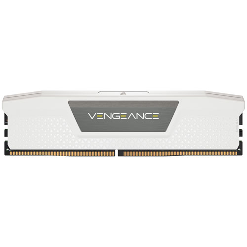 Mémoire DDR5 32 Go 6000 MHz Vengeance de Corsair pour PC (CMK32GX5M2E6000Z36W) - Blanc