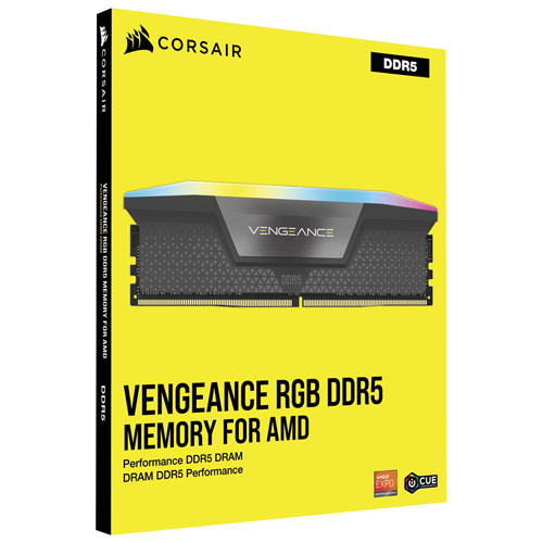 Mémoire DDR5 32 Go (2 x 16 Go) 6400MHz Vengeance RGB de Corsair pour PC (CMH32GX5M2B6400Z36)