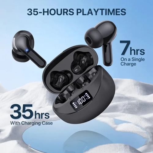 Portable 24W Wireless Speaker, Hybrid ANC Headphones & 35H Earbuds Combo - BT 5.3, RGB Lights, Hi-Res Sound, Waterproof, Custom EQ