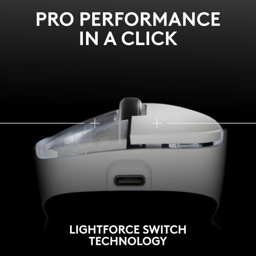 Open Box-Logitech PRO X SUPERLIGHT 2 DEX 44000 DPI Wireless Optical Lightweight 5-Button Gaming Mouse - White