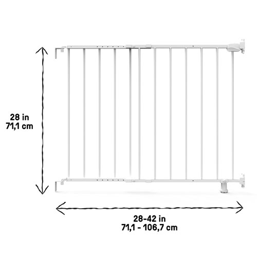 Ingenuity Stairway 42W Baby/Dog Hardware Mounted Safety Gate - White