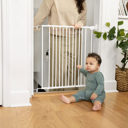 Ingenuity Stairway 42W Baby/Dog Hardware Mounted Safety Gate - White
