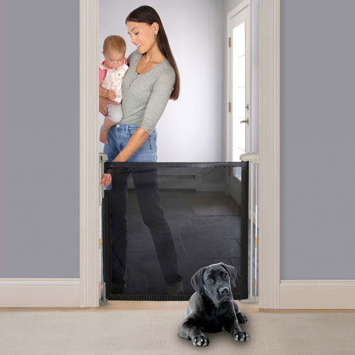Ingenuity Thruway 52W Baby/Pet Retractable Safety Gate - Black