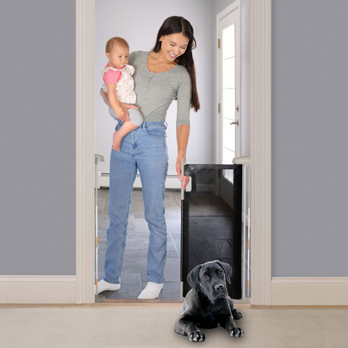 Ingenuity Thruway 52W Baby/Pet Retractable Safety Gate - Black