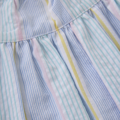 Robe en seersucker à manches courtes de Minymo - Bleu