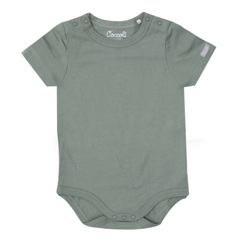 COCCOLI  Tencel Modal Short Sleeve Onesie - As Soft As Bamboo - Lily Pad (9 Months, 17-20 Lbs) In Multicolor