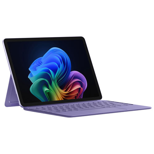 Image 1 de 26.. Tablette Surface Pro Copilot+PC de 12 po et 512 Go de Microsoft avec Snapdragon X Plus/mémoire vive de 16 Go (2025) - Violet - Appareil seulement