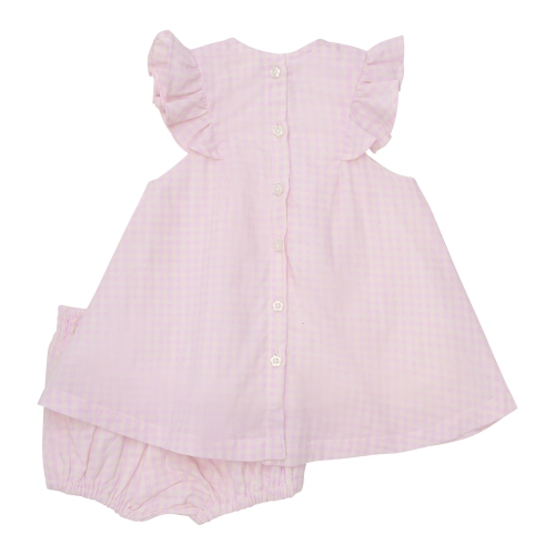 Minymo Short-Sleeve Dress with Shorts Set - Light Rose