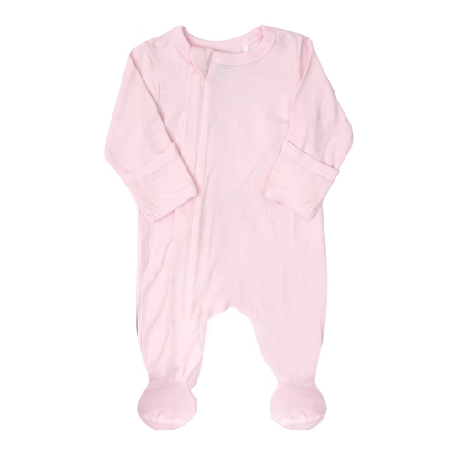 Coccoli Tencel Modal Zippered Footie Sleeper - As Soft As Bamboo - Light Pink