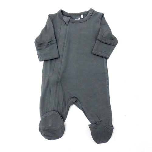 Coccoli Tencel Modal Zippered Footie Sleeper - Granite