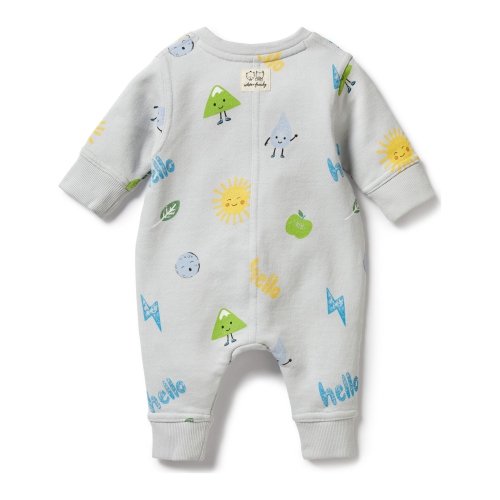 Wilson+Frenchy Organic Terry Growsuit - Bluebell