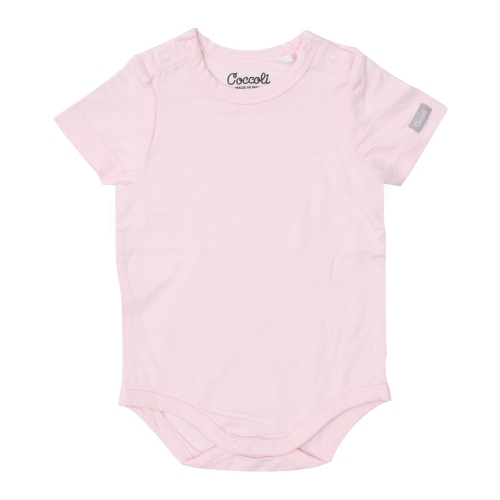 Coccoli Tencel Modal Short Sleeve Onesie - Light Pink