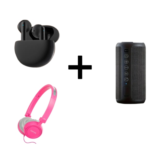 42H Playtime Wireless Earbuds, Hybrid ANC Over-Ear Headphones & 40W Portable Speaker - Hi-Fi Sound, BT 5.3, Fast Charging