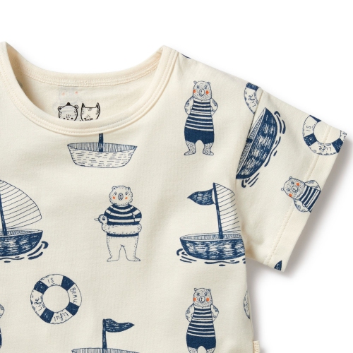Wilson+Frenchy Organic Cotton Tee - Nautical Bear
