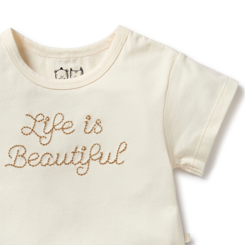 Wilson+Frenchy Organic Cotton Tee - Life is Beautiful
