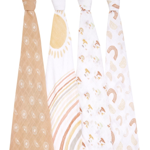 Aden + Anais Classic 4-Pack Muslin Swaddles - Keep Rising