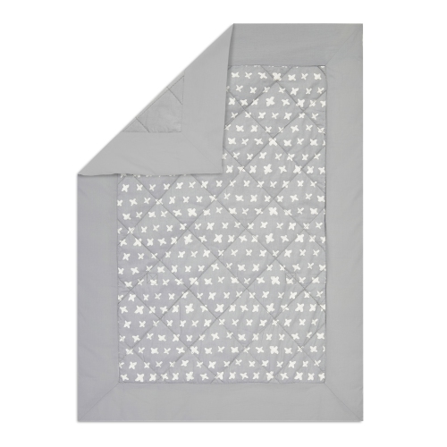 Aden+Anais On-The-Go Cotton Weighted Blanket - Grey Cross-Hatch