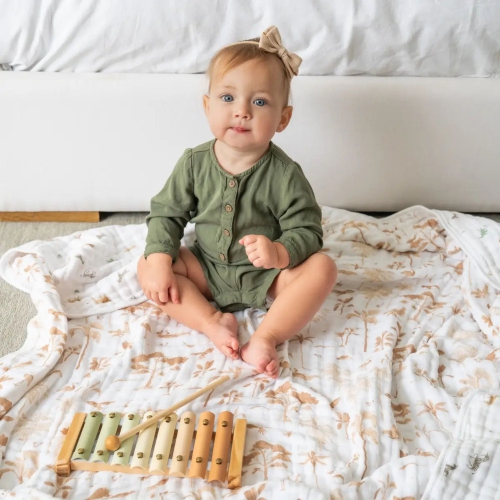 Aden + Anais Organic Cotton Dream Blanket - Safari Dreams