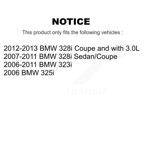 Ensemble de disques arrière semi-métalliques et segments de frein de stationnement pour BMW 323i 328i 325i K8S-104328