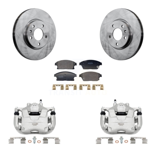 Front Brake Caliper Rotor Semi-Metallic Pad Kit For Chevrolet Cruze Buick Verano Orlando KC8-101361P