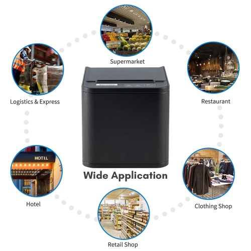 axGear POS Thermal Receipt Printer USB Ethernet Network Port 80mm Auto Cut RJ11 XP-80T