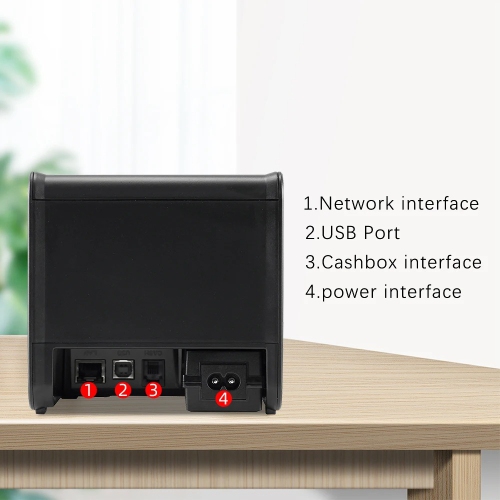 axGear POS Thermal Receipt Printer USB Ethernet Network Port 80mm Auto Cut RJ11 XP-80T