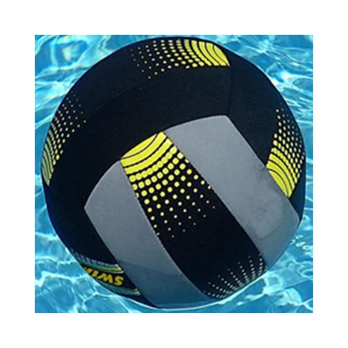 Ballon de volleyball pour piscine en néoprène - 7&nbsp;po - Noir et gris