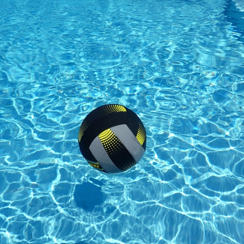 Ballon de volleyball pour piscine en néoprène - 7&nbsp;po - Noir et gris