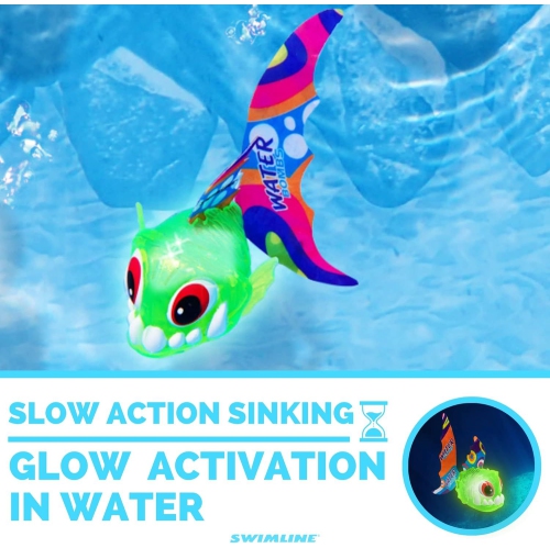 Jouet de plongée Piranha illuminé pour la piscine de LED - 6,5&nbsp;po
