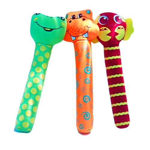 Bâtons de plongée lestés en néoprène animal - 7&nbsp;po - Multicolore - Ensemble de 3