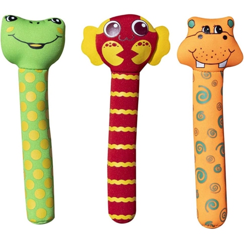 Bâtons de plongée lestés en néoprène animal - 7&nbsp;po - Multicolore - Ensemble de 3