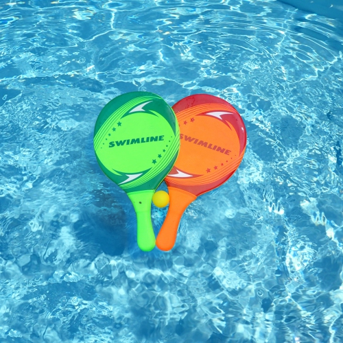 Children's Swimming Pool Paddle Set - 15" - Green and Orange
